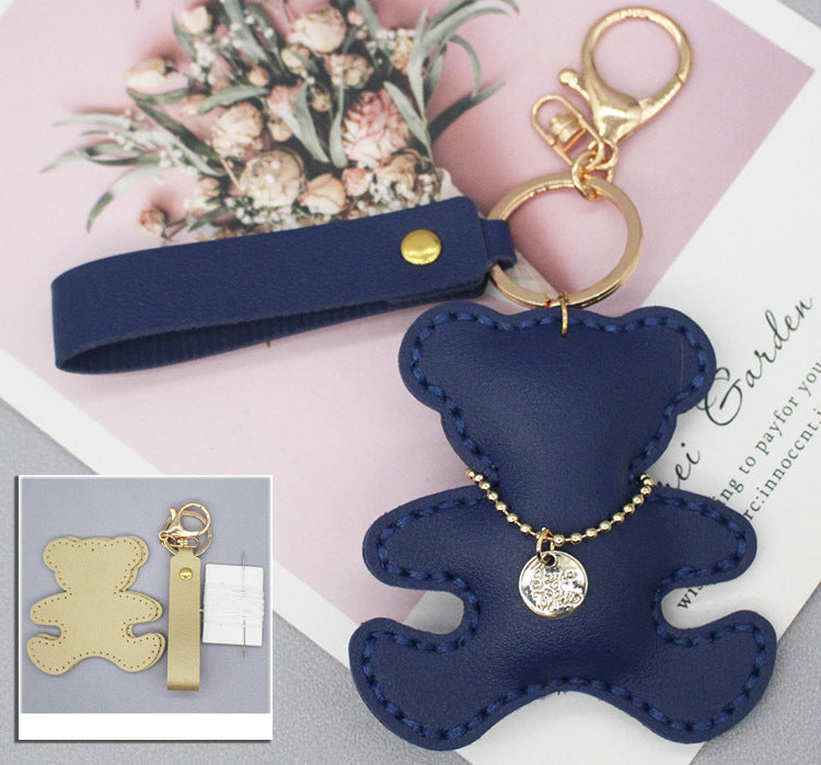 Leather Crafting kit - Key Chain, Bear