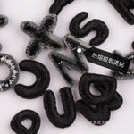 Load image into Gallery viewer, Embroidered Patches Custom Iron-On Name Tag, Black Alphabet