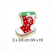 Embroidered Patches Custom Sticker-On Name Tag, Set of 9 Christmas