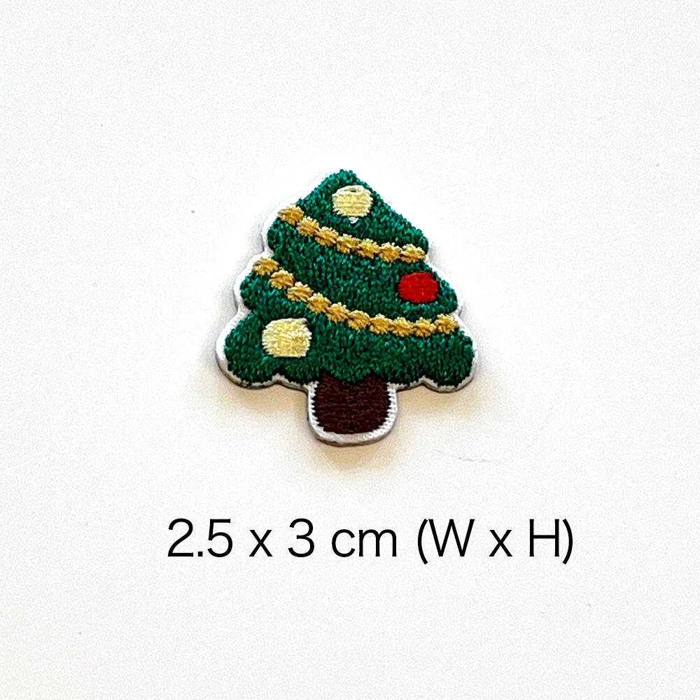 Embroidered Patches Custom Sticker-On Name Tag, Set of 9 Christmas