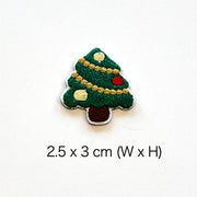 Embroidered Patches Custom Sticker-On Name Tag, Set of 9 Christmas