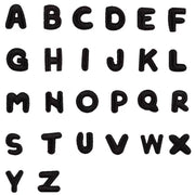 Embroidered Patches Custom Iron-On Name Tag, Black Alphabet