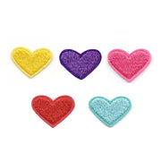 Embroidered Patches Custom Iron-On Name Tag, Set of 5 Hearts