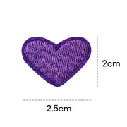 Embroidered Patches Custom Iron-On Name Tag, Set of 5 Hearts