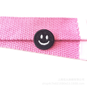 Embroidered Patches Custom Iron-On Name Tag, Set of 6pcs Smile icon