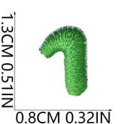 Embroidered Patches Custom Iron-On Name Tag, Set of Color Numbers