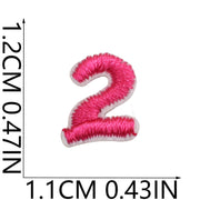 Embroidered Patches Custom Iron-On Name Tag, Set of Color Numbers