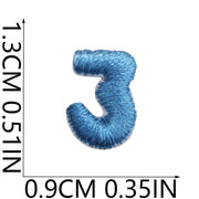 Embroidered Patches Custom Iron-On Name Tag, Set of Color Numbers