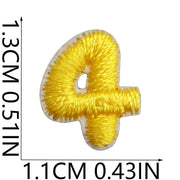 Embroidered Patches Custom Iron-On Name Tag, Set of Color Numbers