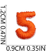 Embroidered Patches Custom Iron-On Name Tag, Set of Color Numbers