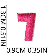 Embroidered Patches Custom Iron-On Name Tag, Set of Color Numbers