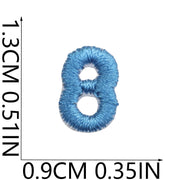 Embroidered Patches Custom Iron-On Name Tag, Set of Color Numbers