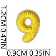 Embroidered Patches Custom Iron-On Name Tag, Set of Color Numbers