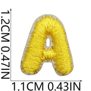 Embroidered Patches Custom Iron-On Name Tag, Set of Color Alphabet