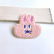 Embroidered Patches Custom Iron-On Name Tag, Set of 2 Rabbits