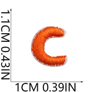 Embroidered Patches Custom Iron-On Name Tag, Set of Color Alphabet