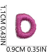 Embroidered Patches Custom Iron-On Name Tag, Set of Color Alphabet