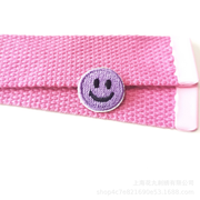 Embroidered Patches Custom Iron-On Name Tag, Set of 6pcs Smile icon