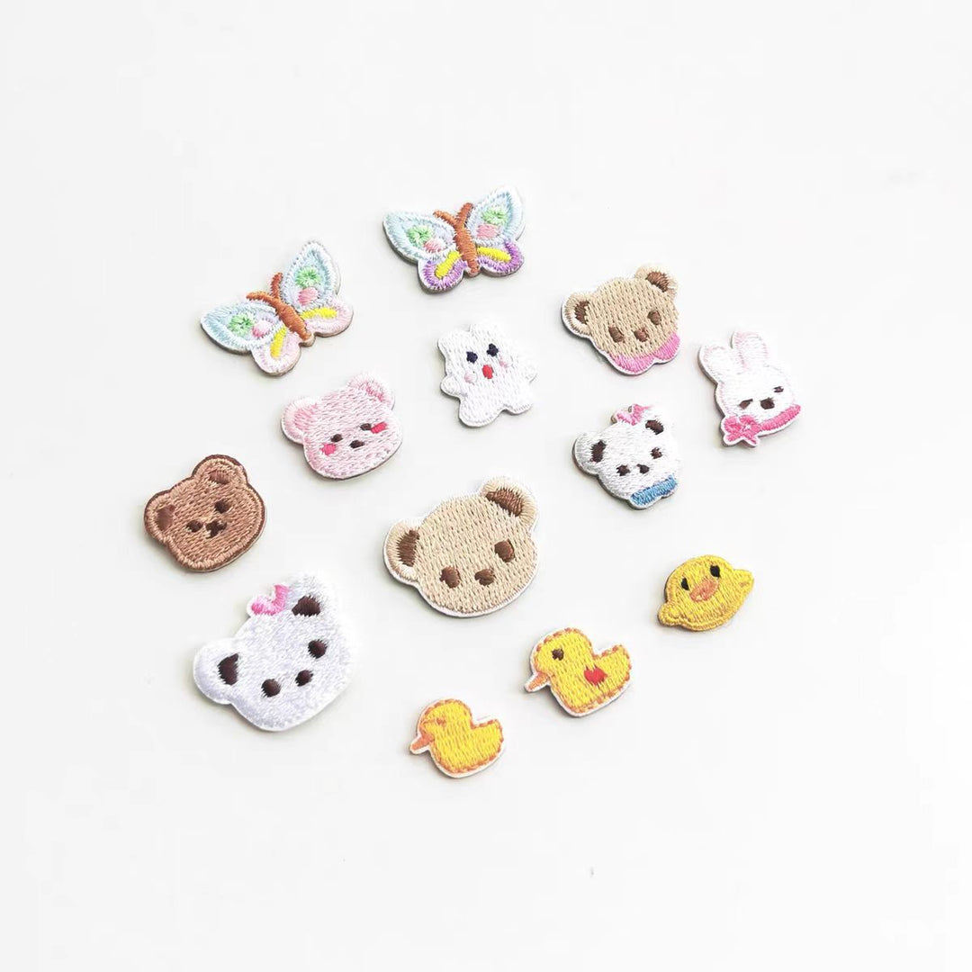 Embroidered Patches Custom Iron-On Name Tag, Set of 13 Animals