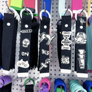 Embroidered Patches Custom Iron-On Name Tag, Set of Black&White characters