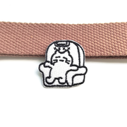 Embroidered Patches Custom Iron-On Name Tag, Set of Black&White characters