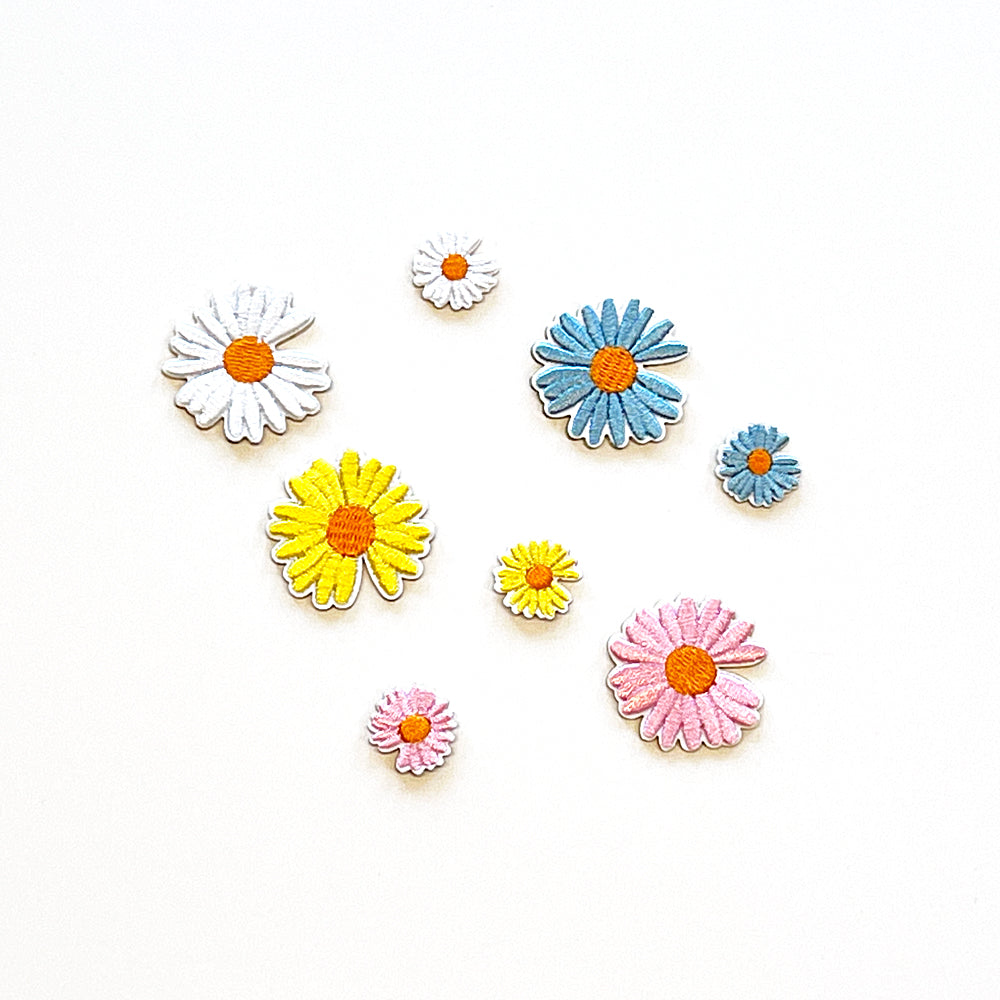 Embroidered Patches Custom Sticker-On Name Tag, Daisy